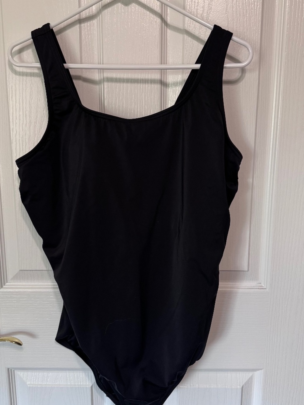 Lands End One Piece Tank Style Bathing Suit, Black, Size 20W